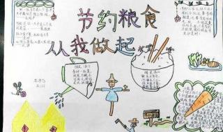 手抄报《节约粮食》