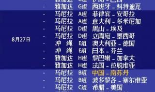 世界杯女足球赛2023赛程